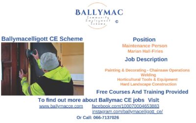 (Community Employment) Job vacancy now available